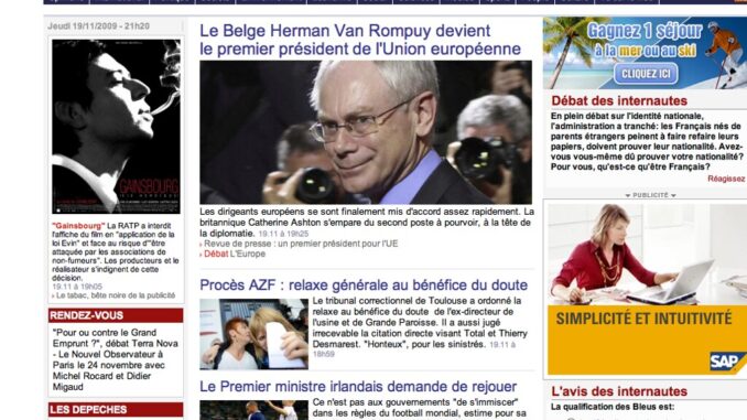 Actualité et Information en temps réel - journal quotidien de presse en ligne, actualités internationales - Nouvel Obs (20091119) Information et actualités accessibles en ligne : un tournant numérique majeur