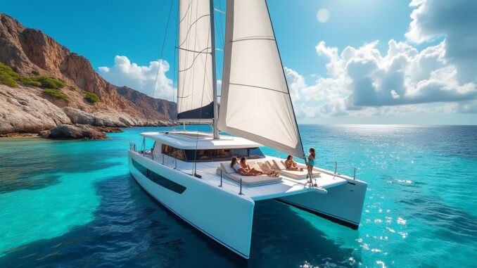 partez à l'aventure en crète avec christal sailing et vivez une croisière en catamaran inoubliable. explorez les paysages magnifiques, profitez d'expériences uniques et détendez-vous en mer méditerranée.